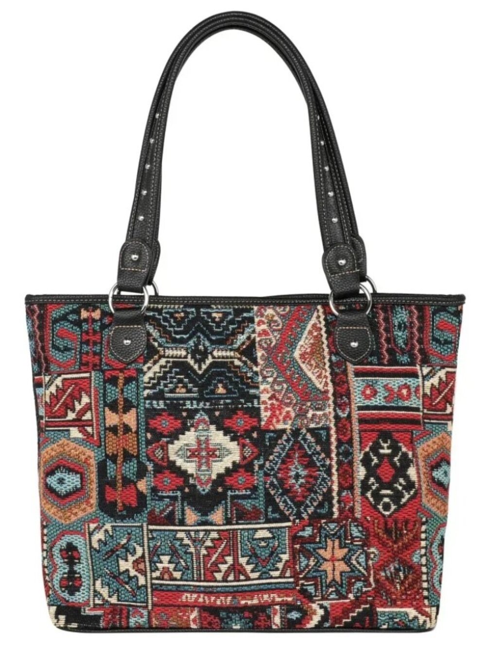 Montana West Western Pattern Print Canvas Tote Bag NWT